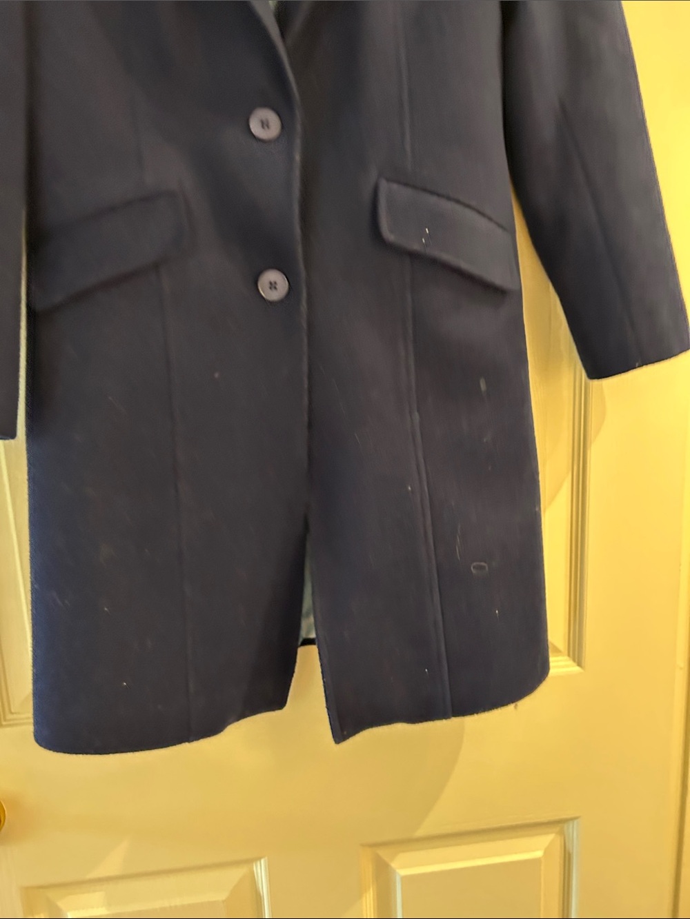 Classic Navy Women's Wool-Blend Coat